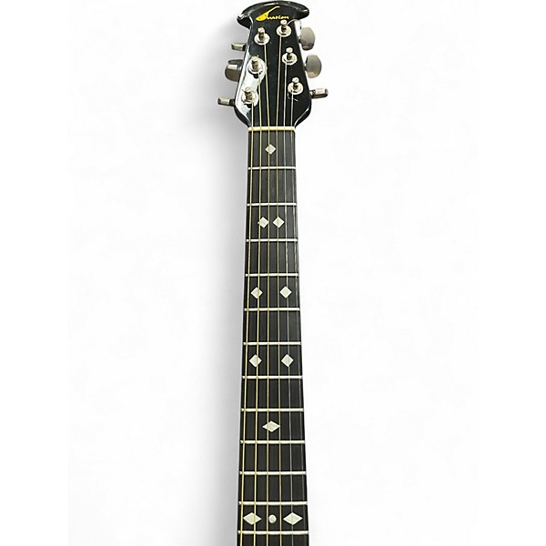 Used Ovation Custom Balladeer Black Acoustic Electric Guitar