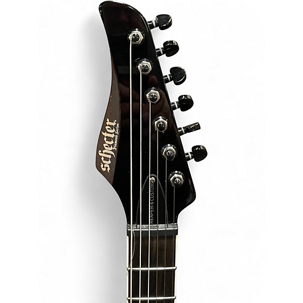 Used Schecter Guitar Research REAPER 6 CUSTOM BLACK Solid Body Electric Guitar