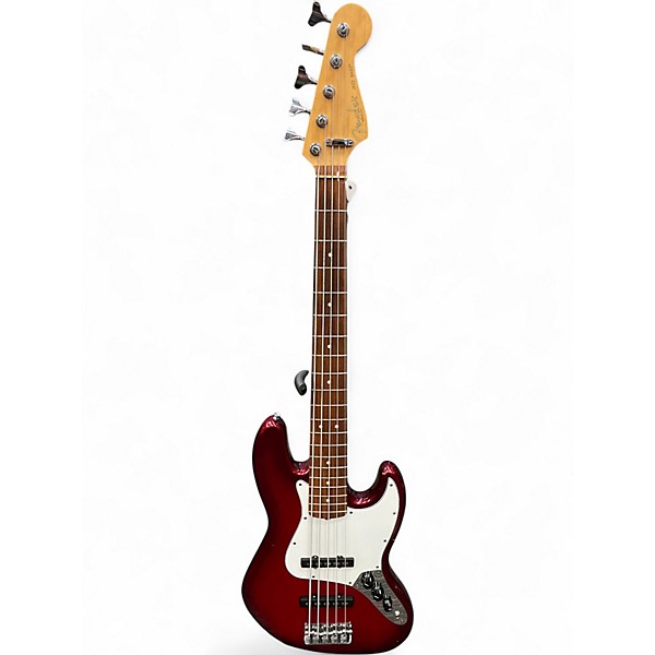 Used 1996 Fender American Standard Jazz Bass V Burgundy Electric Bass Guitar