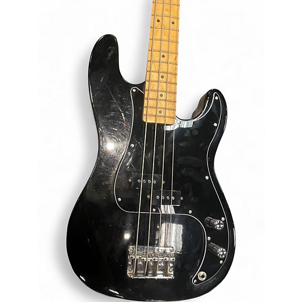 Vintage 1970s Memphis PRECISION Black Electric Bass Guitar
