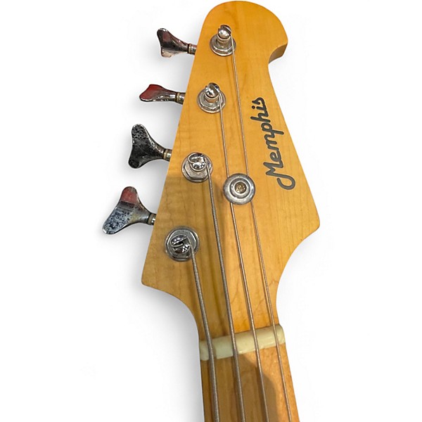 Vintage 1970s Memphis PRECISION Black Electric Bass Guitar