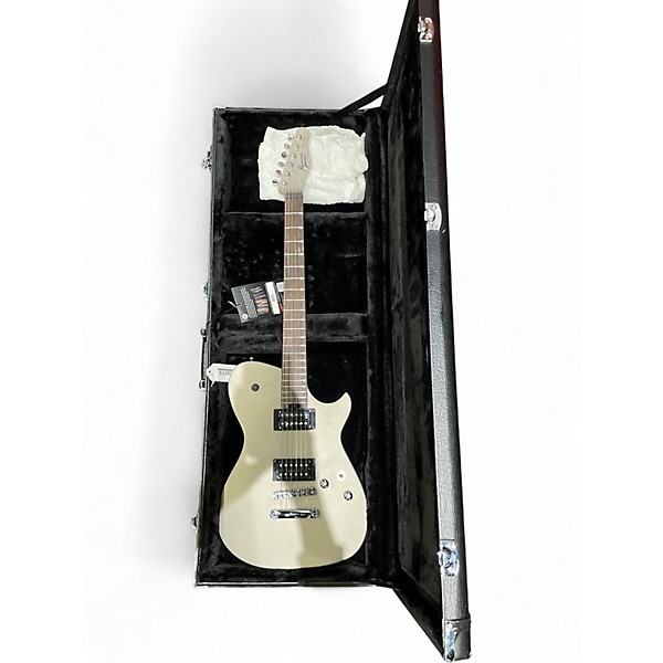 Used Cort Manson Meta Series MBM-1 Metallic Silver Solid Body Electric Guitar