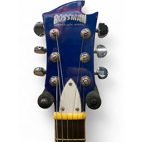 Used HardLuck Kings Bossman Blue Solid Body Electric Guitar