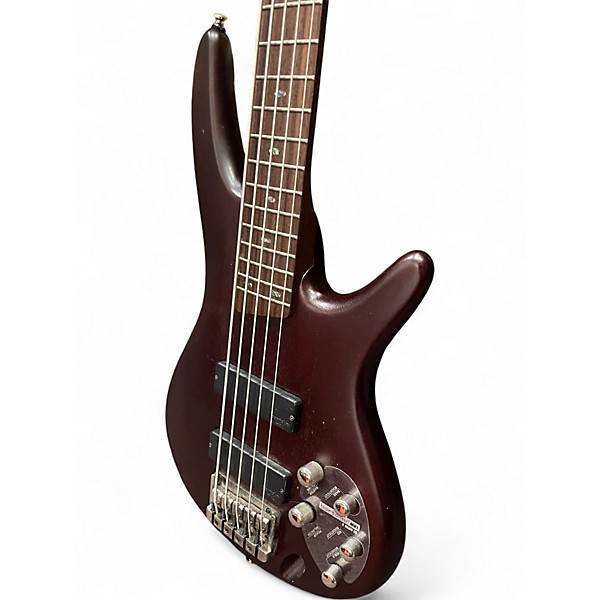 Used Ibanez SR505 5 String BROWN MAHOGANY Electric Bass Guitar
