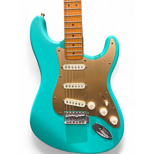 Used Squier 40th anniversary strat Seafoam Green Solid Body Electric Guitar