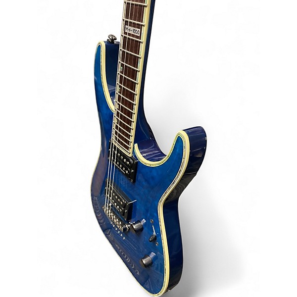 Used ESP LTD MH1000 Deluxe Blue Solid Body Electric Guitar