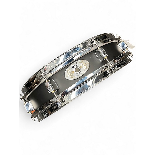 Used Pearl 13X3 Piccolo Steel Snare Drum Black Drum