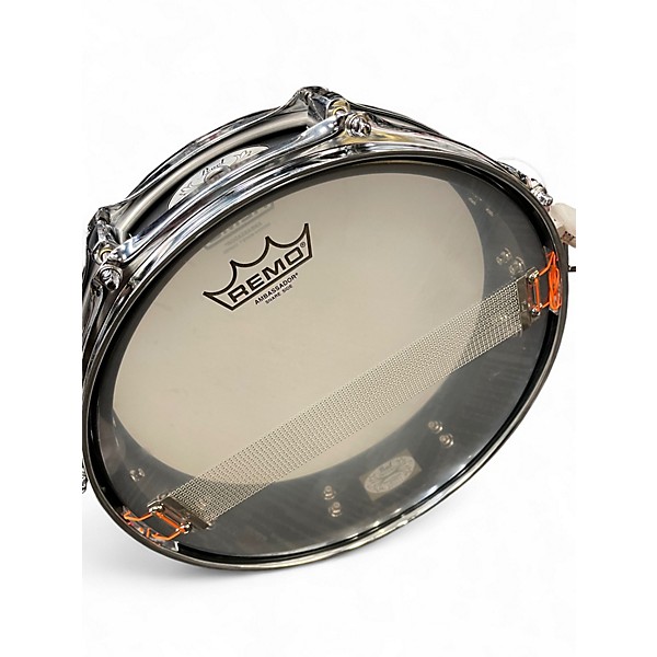 Used Pearl 13X3 Piccolo Steel Snare Drum Black Drum