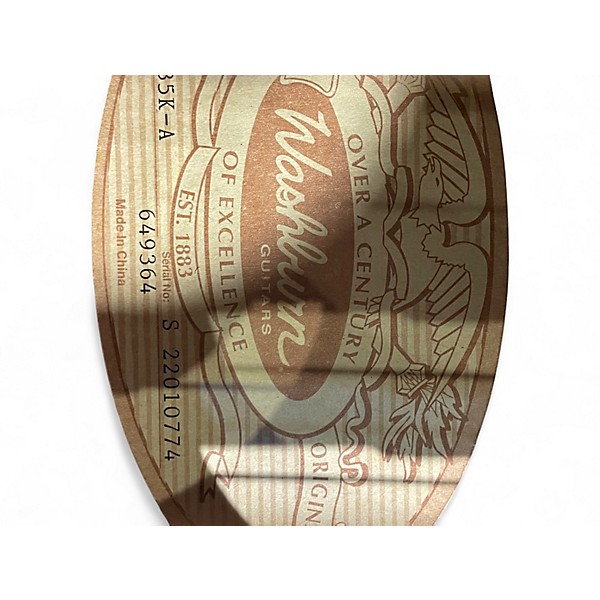 Used Washburn AB5KA Natural Acoustic Bass Guitar