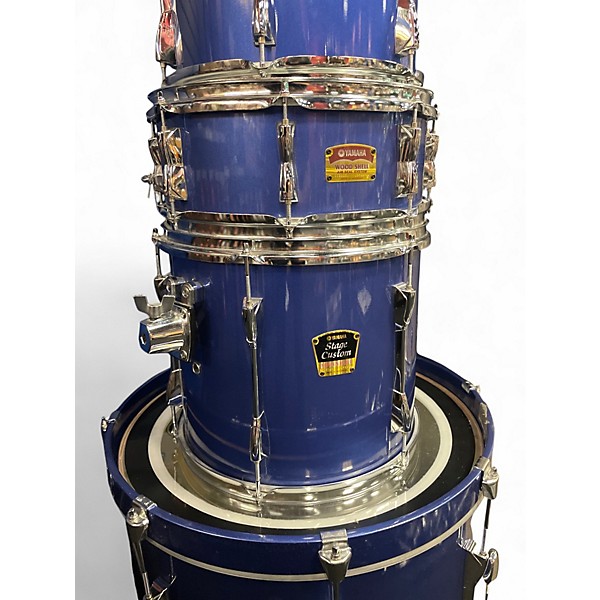 Used Yamaha 5 Piece STAGE CUSTOM ADVANTAGE Blue Drum Kit