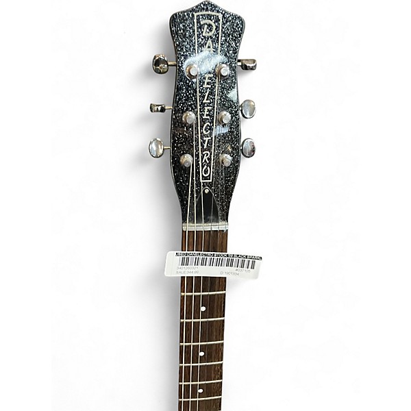 Used Danelectro Stock '59 Black Sparkle Solid Body Electric Guitar