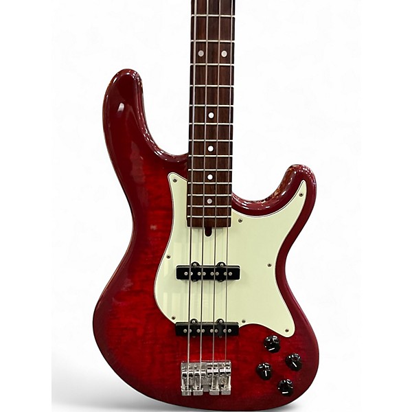 Used Fernandes JB-95F RED QUILT Electric Bass Guitar