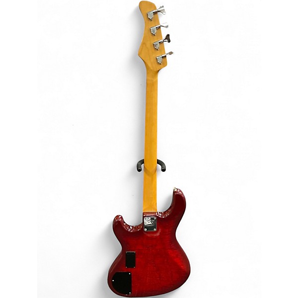 Used Fernandes JB-95F RED QUILT Electric Bass Guitar