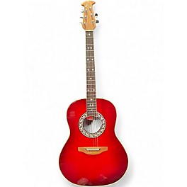 Used Ovation L777 Red Acoustic Electric Guitar