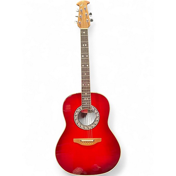 Used Ovation L777 Red Acoustic Electric Guitar