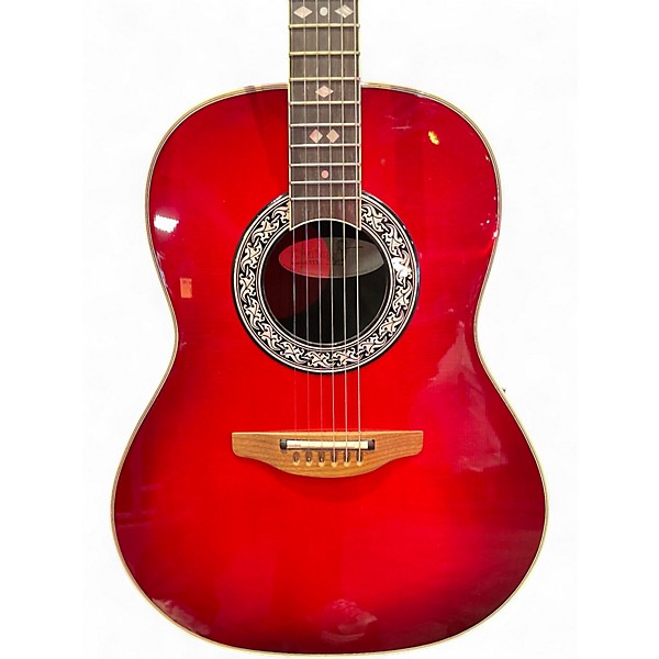 Used Ovation L777 Red Acoustic Electric Guitar