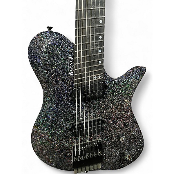 Used Kiesel Zeus Rainbow Sparkle Solid Body Electric Guitar