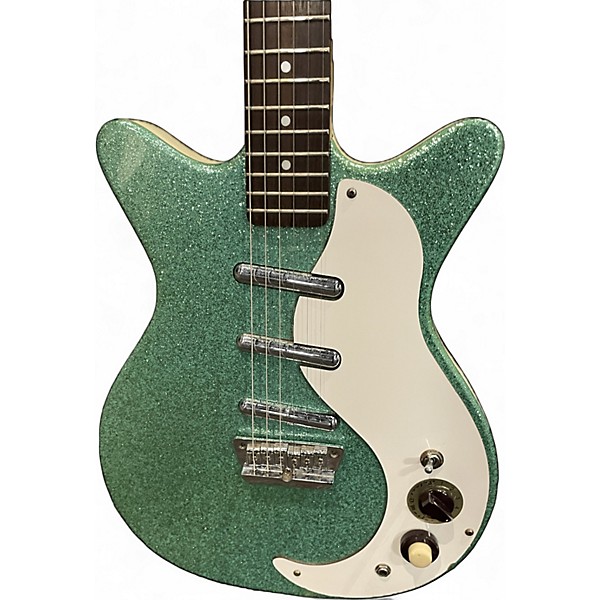 Used Danelectro DC-3 Metallic Green Solid Body Electric Guitar