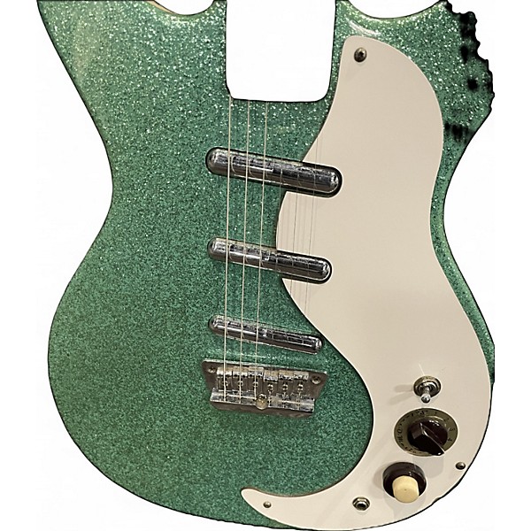 Used Danelectro DC-3 Metallic Green Solid Body Electric Guitar