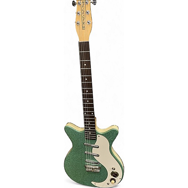 Used Danelectro DC-3 Metallic Green Solid Body Electric Guitar