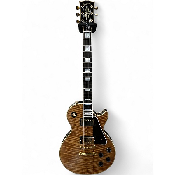 Used 2025 Gibson M2M Les Paul Custom AAA Torrefied Flame Maple Top Gloss Antique Natural Solid Body Electric Guitar