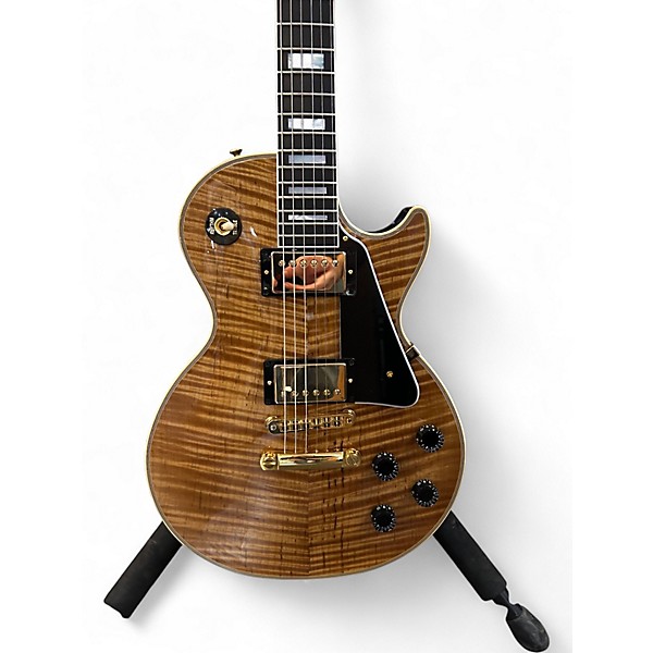 Used 2025 Gibson M2M Les Paul Custom AAA Torrefied Flame Maple Top Gloss Antique Natural Solid Body Electric Guitar