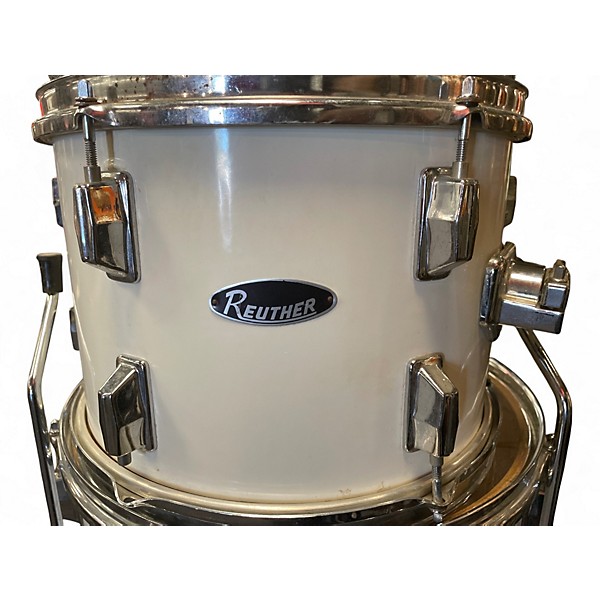 Used 1979 Reuther 4 Piece DRUM KIT WHITE Drum Kit