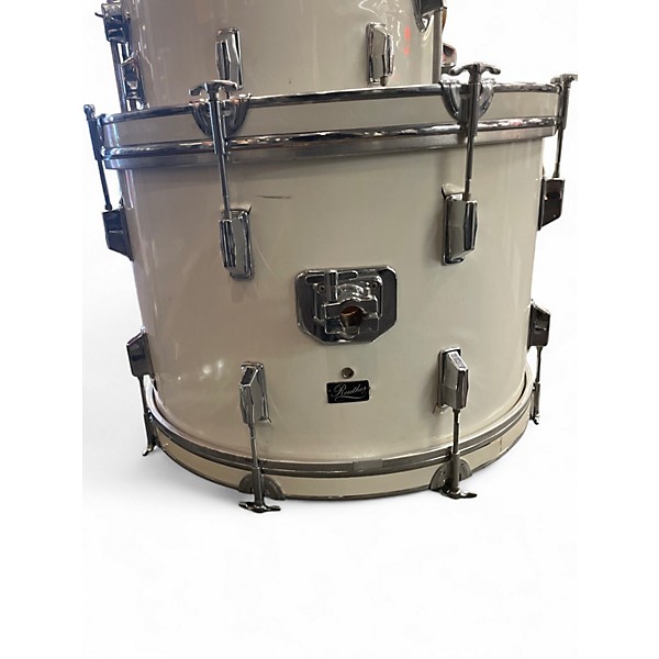 Used 1979 Reuther 4 Piece DRUM KIT WHITE Drum Kit
