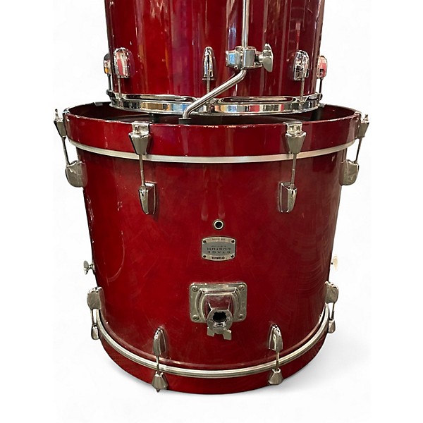 Used Yamaha 5 Piece Stage Custom Candy Apple Red Drum Kit