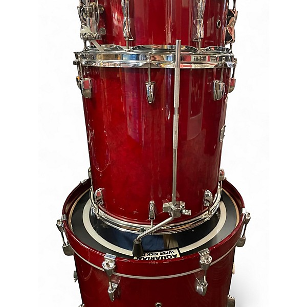 Used Yamaha 5 Piece Stage Custom Candy Apple Red Drum Kit