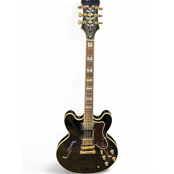 Used Epiphone Sheraton Pro II Black Hollow Body Electric Guitar