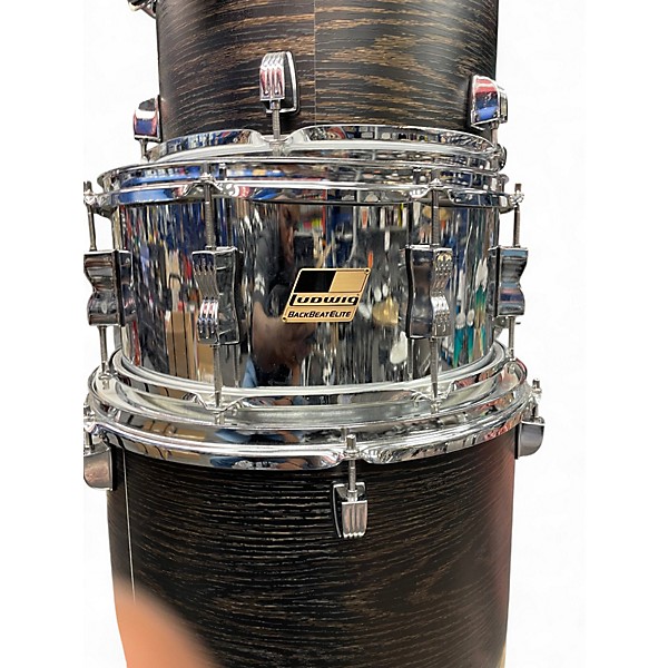 Used Ludwig 5 Piece Backbeat Elite Black Drum Kit