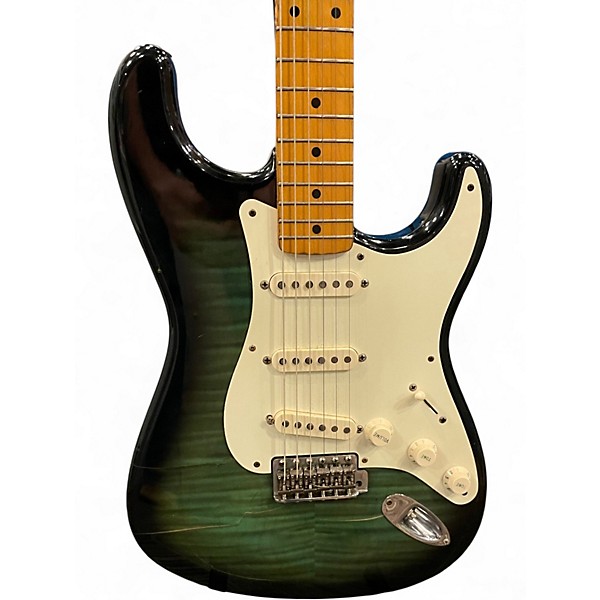 Used Fender FOTO FLAME GREEN BURST Solid Body Electric Guitar