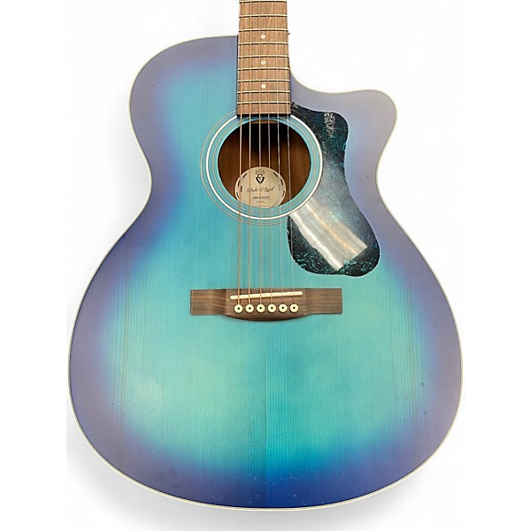 Used Guild OM-240CE Blue Burst Acoustic Electric Guitar