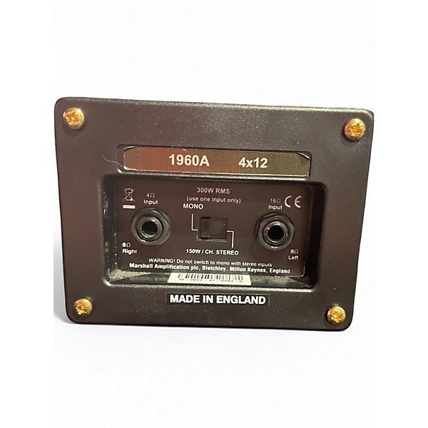 Used Marshall 1960A 300W 4x12 Stereo Slant Guitar Cabinet