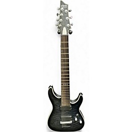 Used Schecter Guitar Research c-7 platinum  Trans Black Solid Body Electric Guitar