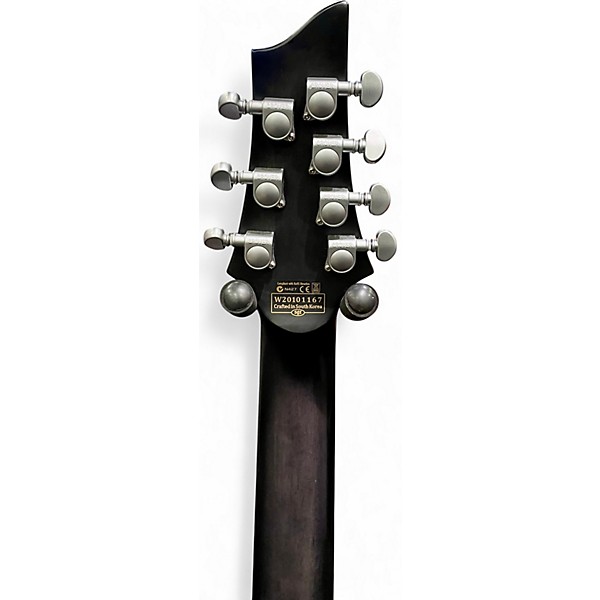 Used Schecter Guitar Research c-7 platinum Trans Black Solid Body Electric Guitar