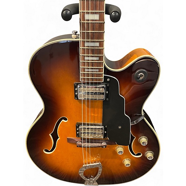 Used DeArmond X-155 Antique Burst Hollow Body Electric Guitar