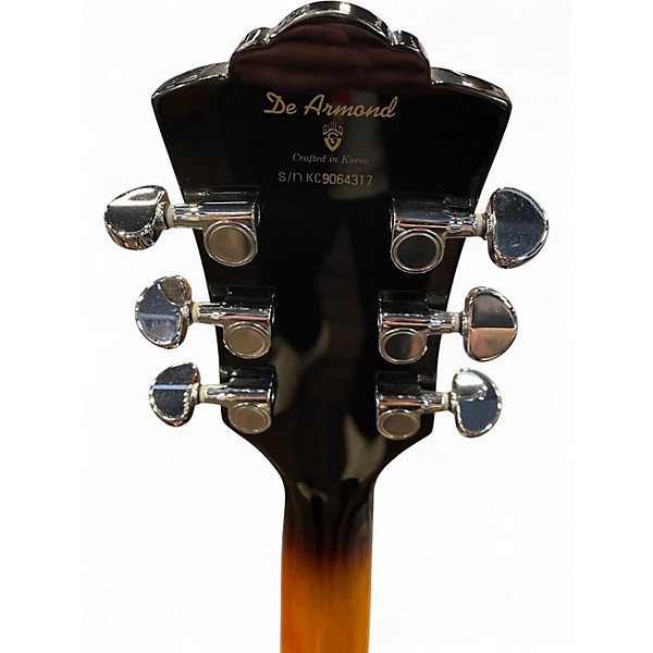 Used DeArmond X-155 Antique Burst Hollow Body Electric Guitar