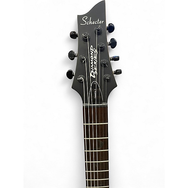 Used Schecter Guitar Research Damien 7 String Black Matte Solid Body Electric Guitar