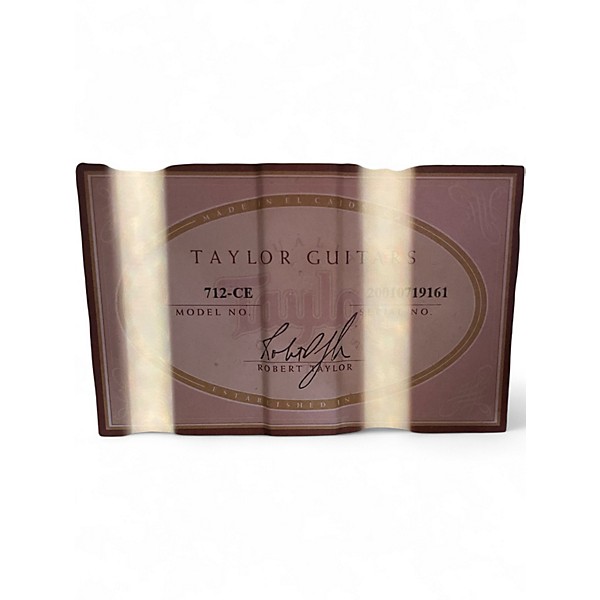 Used 2010s Taylor 712E Natural Acoustic Electric Guitar