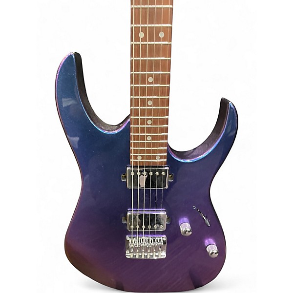Used Ibanez GRG121SP blue metal chemeleon Solid Body Electric Guitar