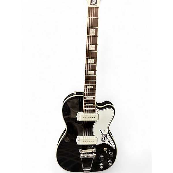 Used Eastwood Airline Tuxedo Black Solid Body Electric Guitar