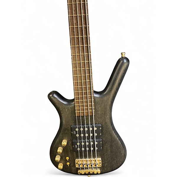 Used Warwick German Pro Series GPS Corvette Double Buck Nirvana Black Electric Bass Guitar
