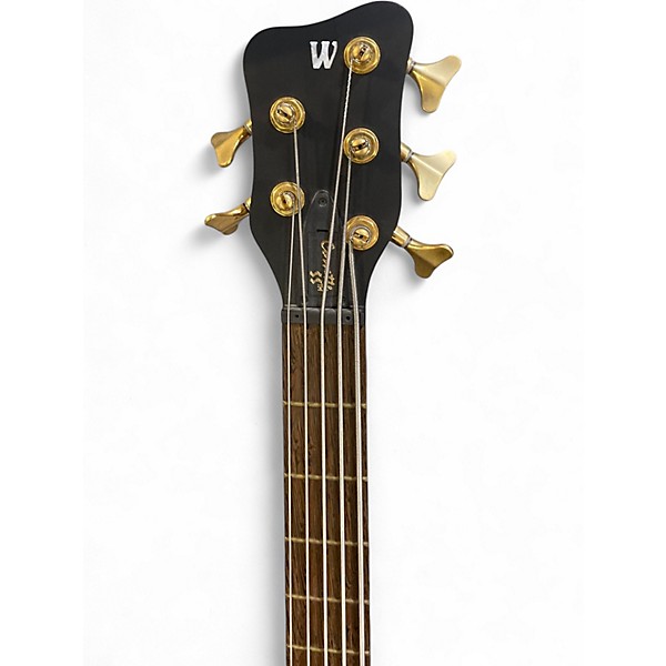 Used Warwick German Pro Series GPS Corvette Double Buck Nirvana Black Electric Bass Guitar