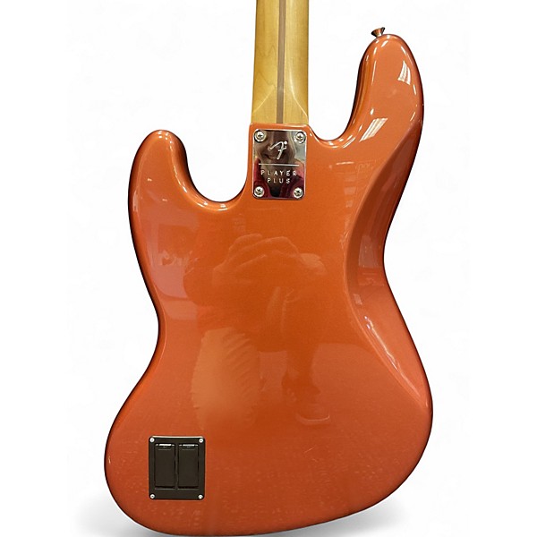 Used Fender Player Plus Active Jazz Bass Aged Candy Apple Red Electric Bass Guitar