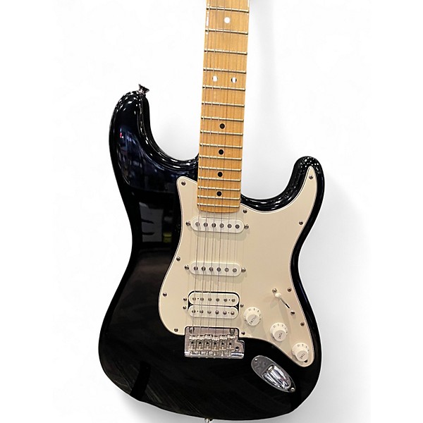 Used Fender Standard Stratocaster HSS Black Solid Body Electric Guitar