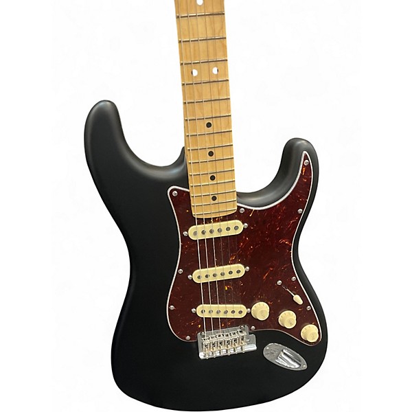 Used Fender Deluxe Mod Stratocaster Black and Red Tortoise Shell Solid Body Electric Guitar