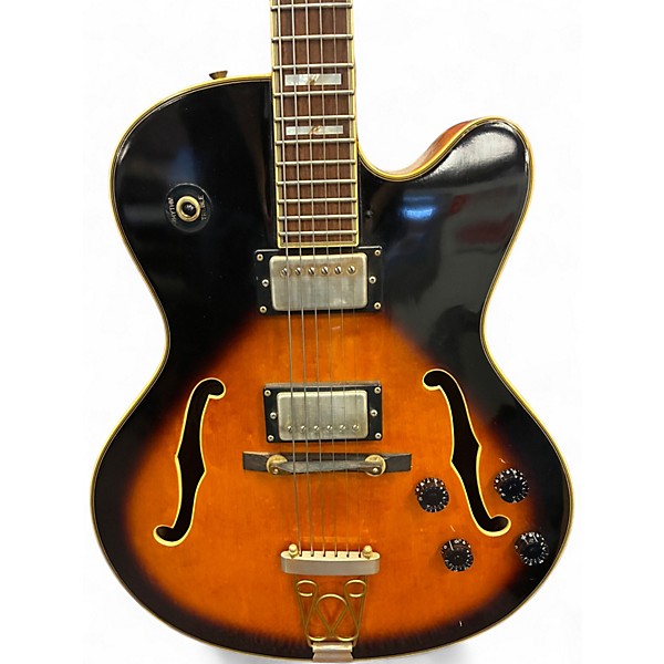 Used Samick HF650 2 Color Sunburst Hollow Body Electric Guitar