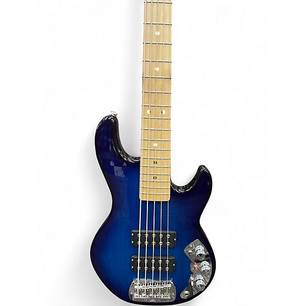 Used G&L USA L2500 5 String Blue Burst Electric Bass Guitar